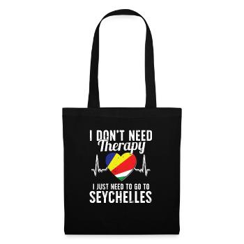 Seychelles flag I Seychelles Souvenirs - Sac en tissu - noir - Devant