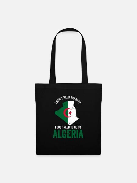 Algérie drapeau football équipe fan cadeau - Sac en tissu - noir