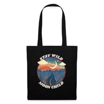 Wild Moonchild Live by the sun Love by the moon - Stoffbeutel - Schwarz - Vorne