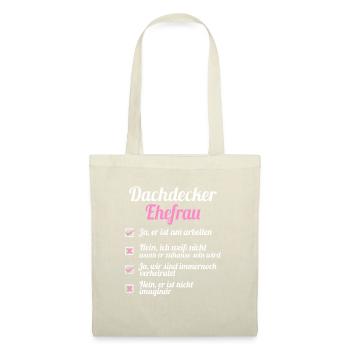 Dachdecker Tshirt Zunft Dachspengler Handwerk Dach - Stoffbeutel - Natur - Vorne