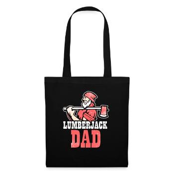 Lumberjack Bois de bois buchesteurs père - Sac en tissu - noir - Devant