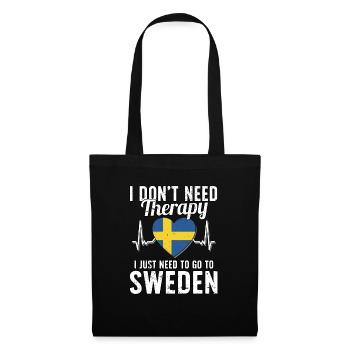 Sweden flag I Swedish Souvenirs - Sac en tissu - noir - Devant