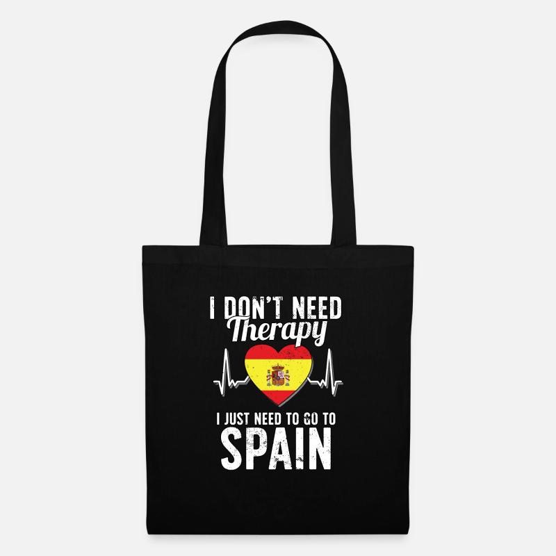 Spain flag I Spanish Souvenirs - Tote Bag - black