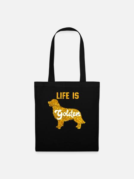 Golden Retriever - Stoffbeutel - Schwarz