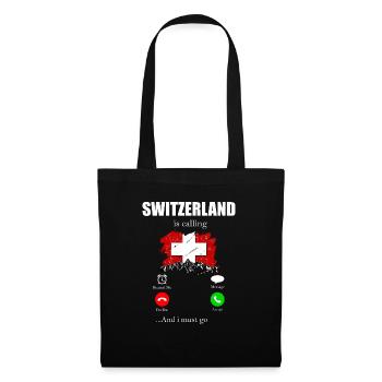 Suisse - Sac en tissu - noir - Devant