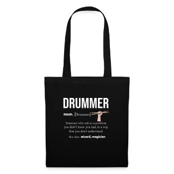 Drums Music Drummer Band Gift Set de batterie - Sac en tissu - noir - Devant