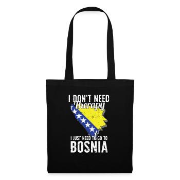 Drapeau de la Bosnie-Herzégovine I Souvenirs bosniaques - Sac en tissu - noir - Devant