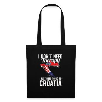 Croatia flag I Croatian souvenirs - Tote Bag - black - Front