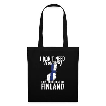 Drapeau de la Finlande I souvenirs finlandais - Sac en tissu - noir - Devant