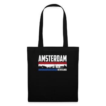 Amsterdam Skyline Heimatstadt Niederlande - Tote Bag - black - Front