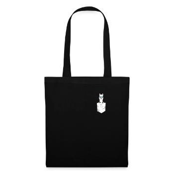 Alpagas avec lunettes de soleil - Lama dans votre poche - Sac en tissu - noir - Devant