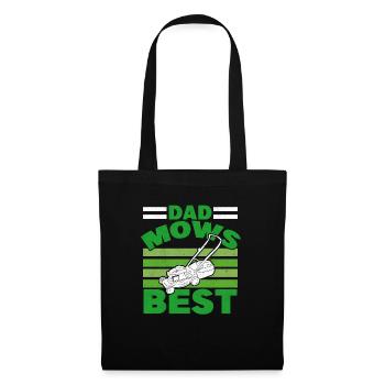 Dad Mows Best Lawnmower Grass Gardening Father - Tote Bag - black - Front