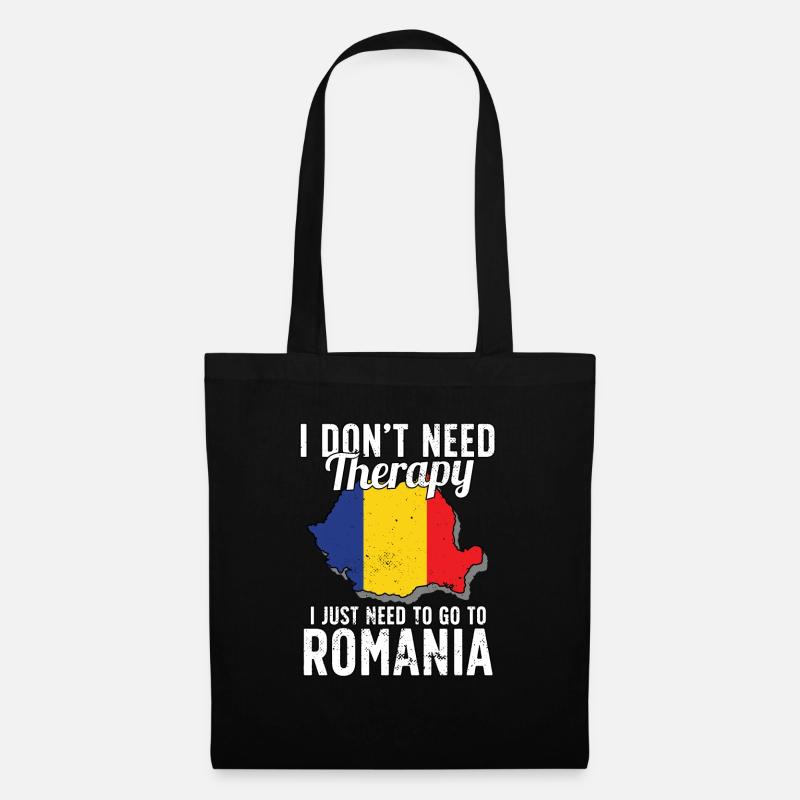 Romania flag I Romanian Souvenirs - Stoffbeutel - Schwarz
