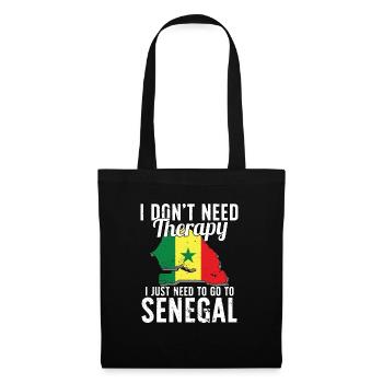 Senegal flag I Senegalese Souvenirs - Tote Bag - black - Front