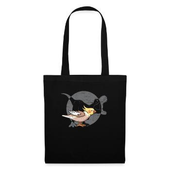 Cockatiel Dinsoaur Cacatoès Observation des oiseaux Tiel - Sac en tissu - noir - Devant