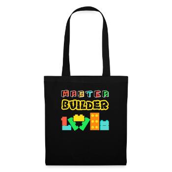 Master Builder Building Bricks Blocks Pieces - Tote Bag - black - Front