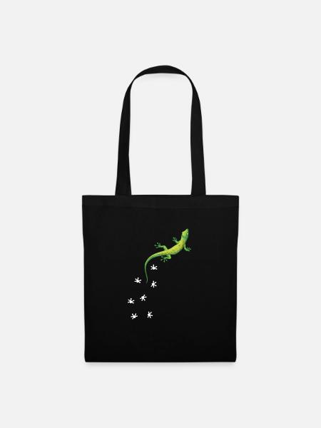 Gecko Lézards Reptiles Terraristik - Sac en tissu - noir