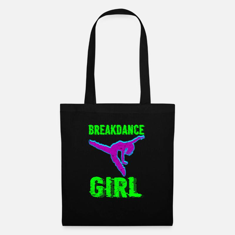 Break dance fille danseuse - Sac en tissu - noir
