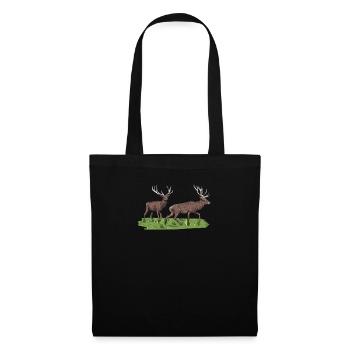 Red Deer I Deer Red Deer Antlers Hunting Motif for - Tote Bag - black - Front