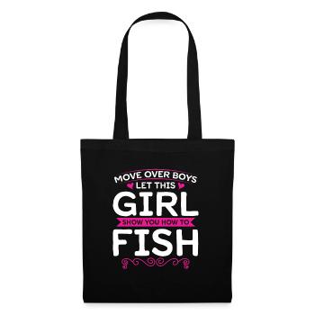 Move Over Boys Let This Girl Show You How To Fish - Sac en tissu - noir - Devant