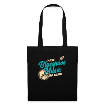 Bluegrass Banjo Gitarre - Stoffbeutel - Schwarz - Vorne