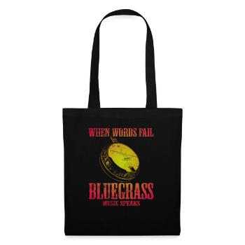 Bluegrass Banjo Gitarre - Stoffbeutel - Schwarz - Vorne