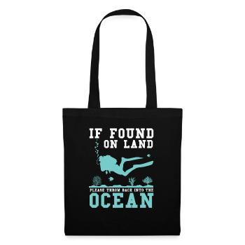 Rigolo de plongée - Sac en tissu - noir - Devant