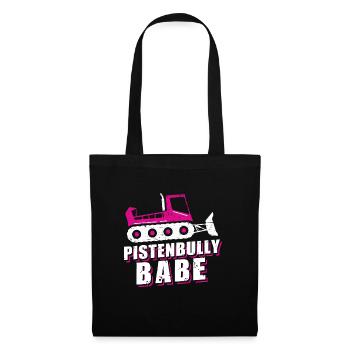Pistenraupe Pistenfahrzeug Pisten Bully Babe - Stoffbeutel - Schwarz - Vorne
