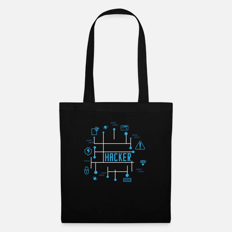Hacker - Sac en tissu - noir