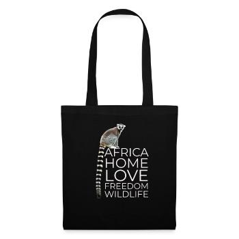 Afrika Mann Geschenk Mutter Kinder Junge Mädchen - Stoffbeutel - Schwarz - Vorne