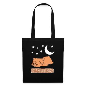 Bulldog dog sleep shirt pajamas pajamas - Tote Bag - black - Front