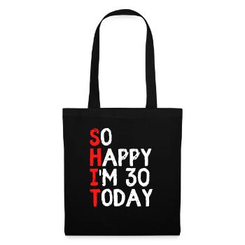 30 ans 30e cadeau drôle d'anniversaire - Sac en tissu - noir - Devant
