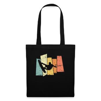Retro Vintage Wakeboard Wakeboarder Wakeboarding - Tote Bag - black - Front
