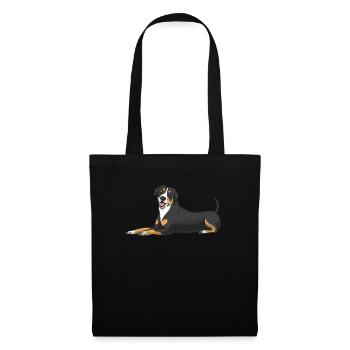 Entlebucher Sennenhund Hund - Sac en tissu - noir - Devant