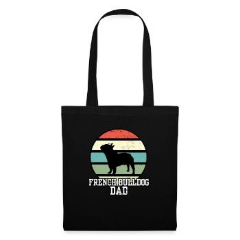 French Bulldog Dad I Retro Frenchie Dad - Tote Bag - black - Front