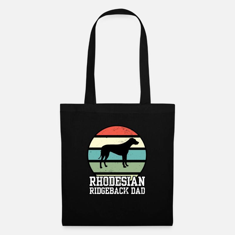 Rhodesian Ridgeback Dad I Retro Ridgeback Dad - Stoffbeutel - Schwarz