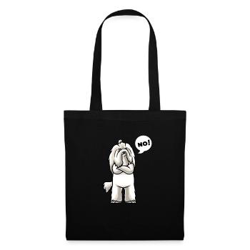 Sturer Coton de Tuléar Chiens - Sac en tissu - noir - Devant