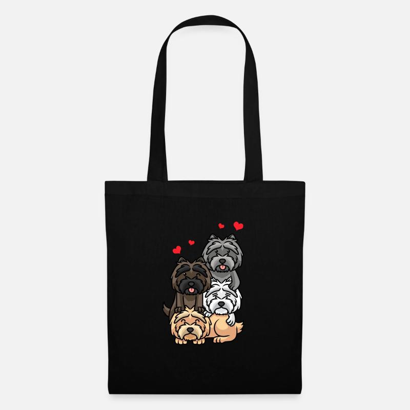 Cairn Terrier chien - Sac en tissu - noir