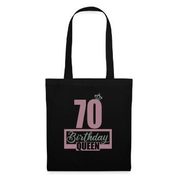 70th birthday 70 years 70s Birthday Queen - Tote Bag - black - Front