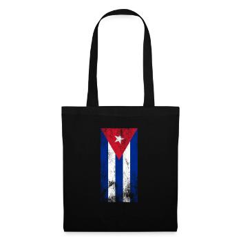 Kuba Flagge Cuba Flagge befreit Cuba cubanisch - Stoffbeutel - Schwarz - Vorne