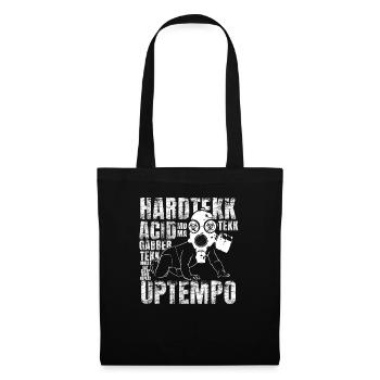 Raver / Rave / Gabber / Speedcore Raver Uptempo - Sac en tissu - noir - Devant