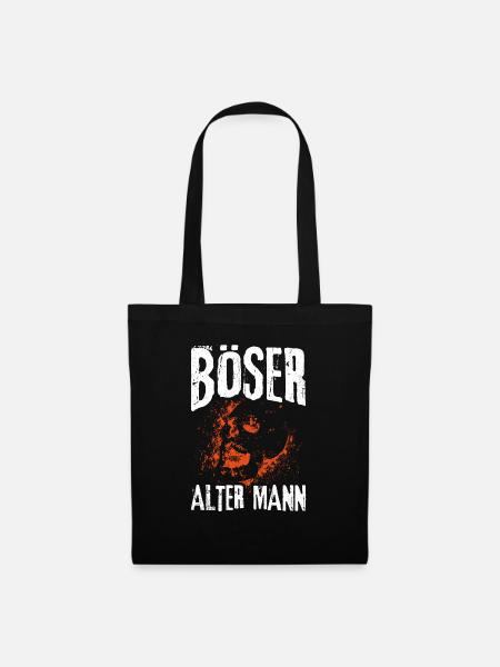 Böser Alter Mann Männer - Stoffbeutel - Schwarz
