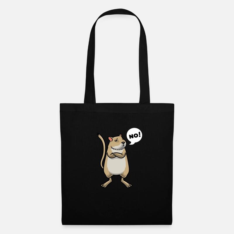 Mongolian racing rat gerbil Gerbil - Tote Bag - black