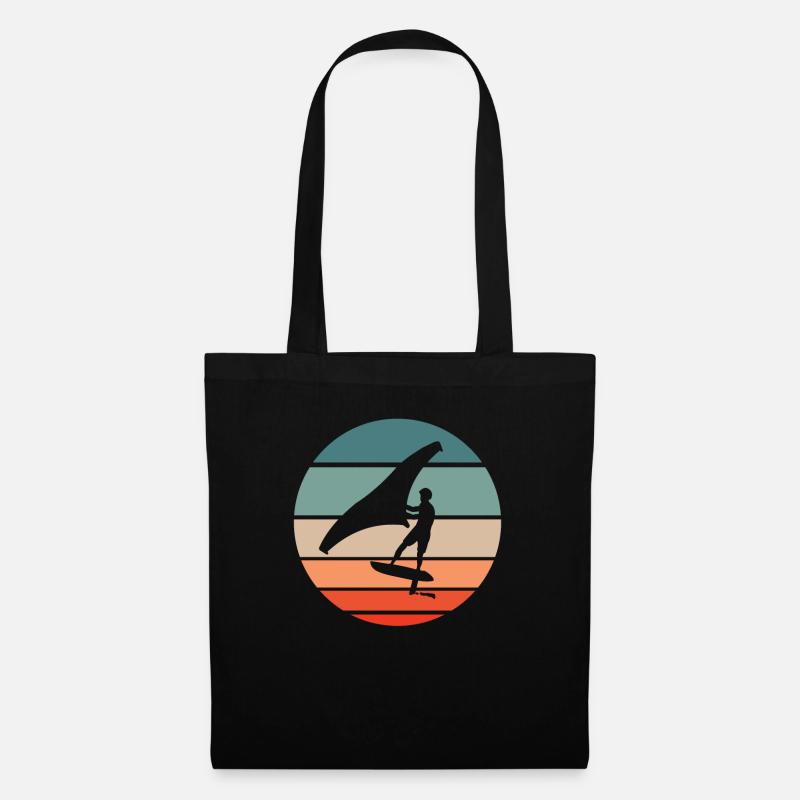 Wing Foiling Surf Surfing Surfer - Stoffbeutel - Schwarz