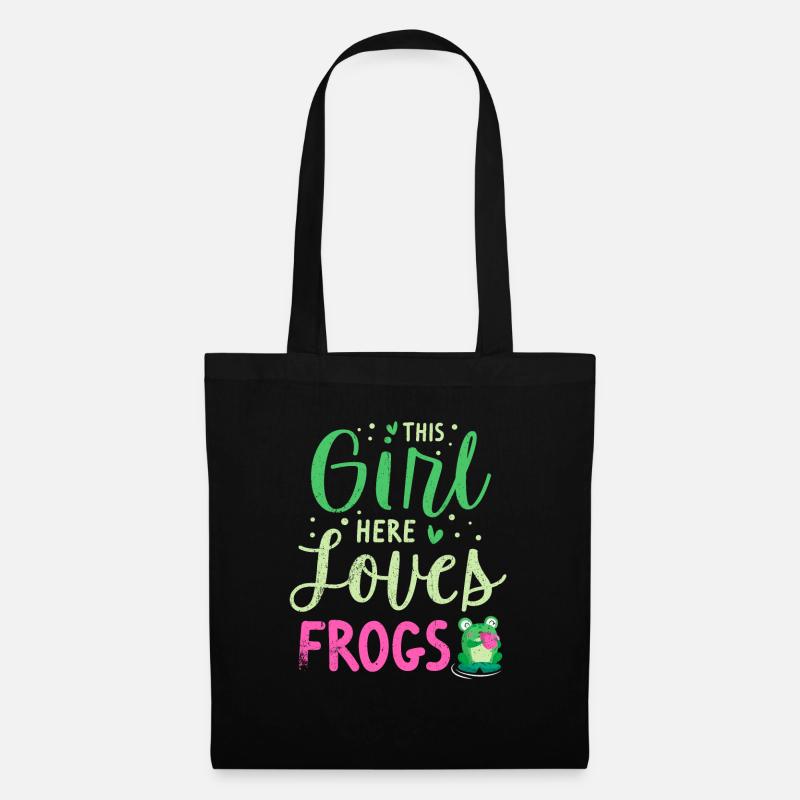 Grenouille - Sac en tissu - noir
