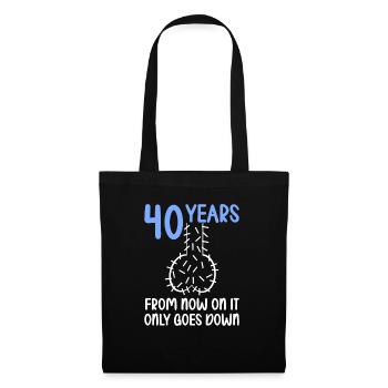 40 years of gravity it goes downhill 40 years 40. - Tote Bag - black - Front