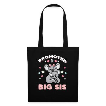 Je vais avoir une grande soeur de la grossesse cadeau - Sac en tissu - noir - Devant