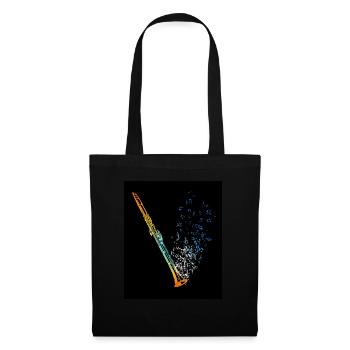 Clarinet Vintage Musical Notes Music Clarinetist - Tote Bag - black - Front