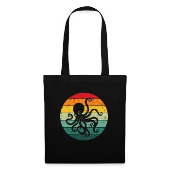 Pieuvres tentacules de poulpe océan créature - Sac en tissu - noir - Devant