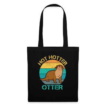 Hot Hotter Otter Ami animal drôle - Sac en tissu - noir - Devant